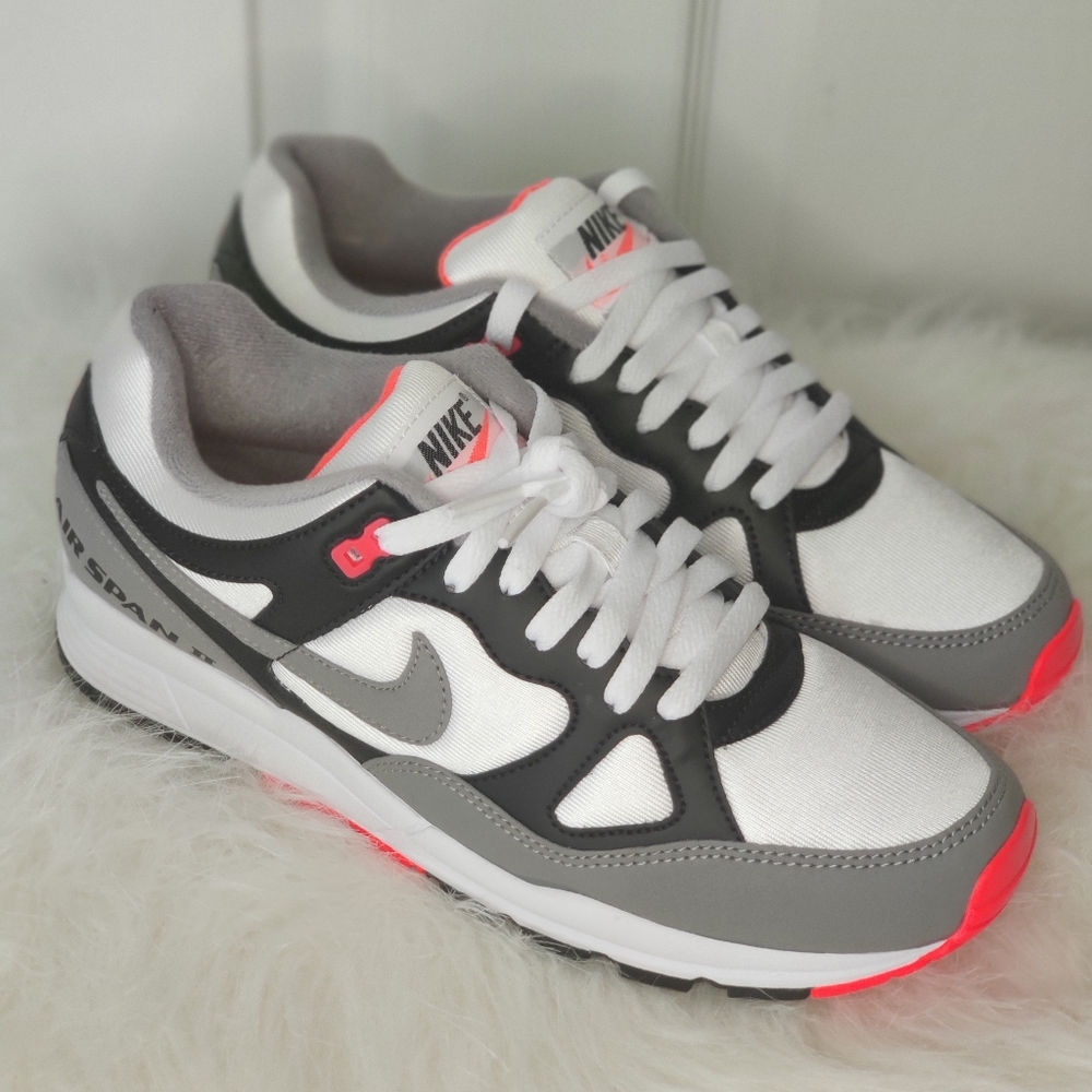 Nike Air Span 2 Mens Shoes Air Max Grey Red 90